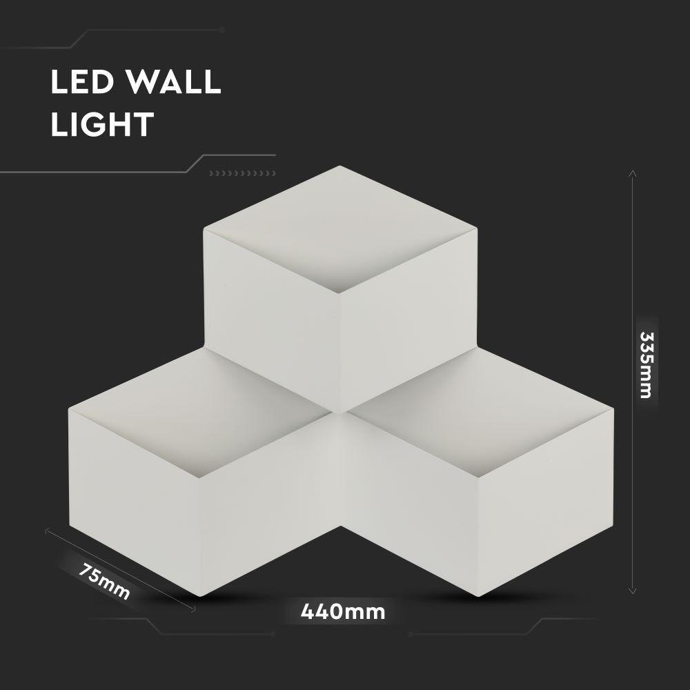 VT-709 9W LED WALL LIGHT 3000K IP20 WHITE BODY