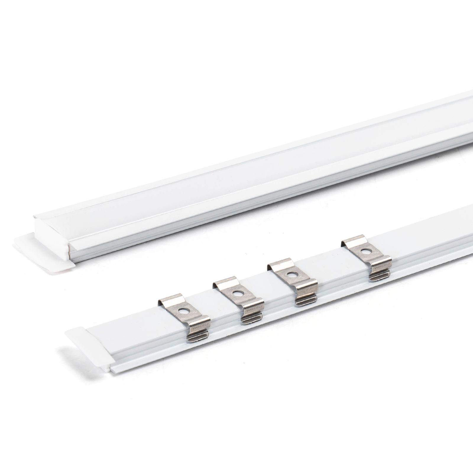 Flush-mounted LED strip channel, 2m, white