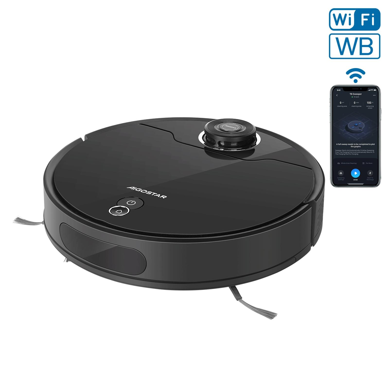 WiFi WB Smart Robotic Vacuums with Laser