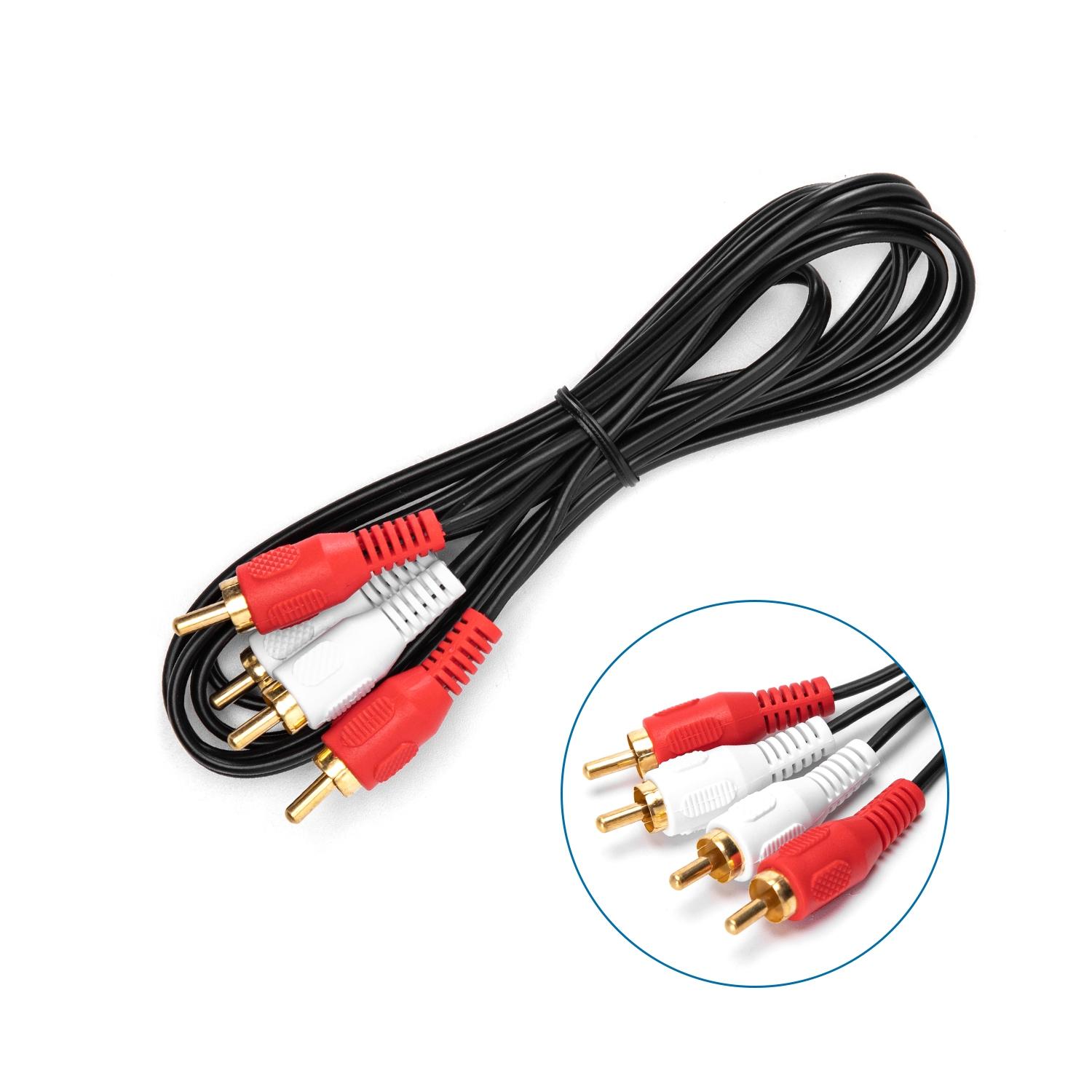 Kabel audio 2RCA/2RCA 1,5 m czarny