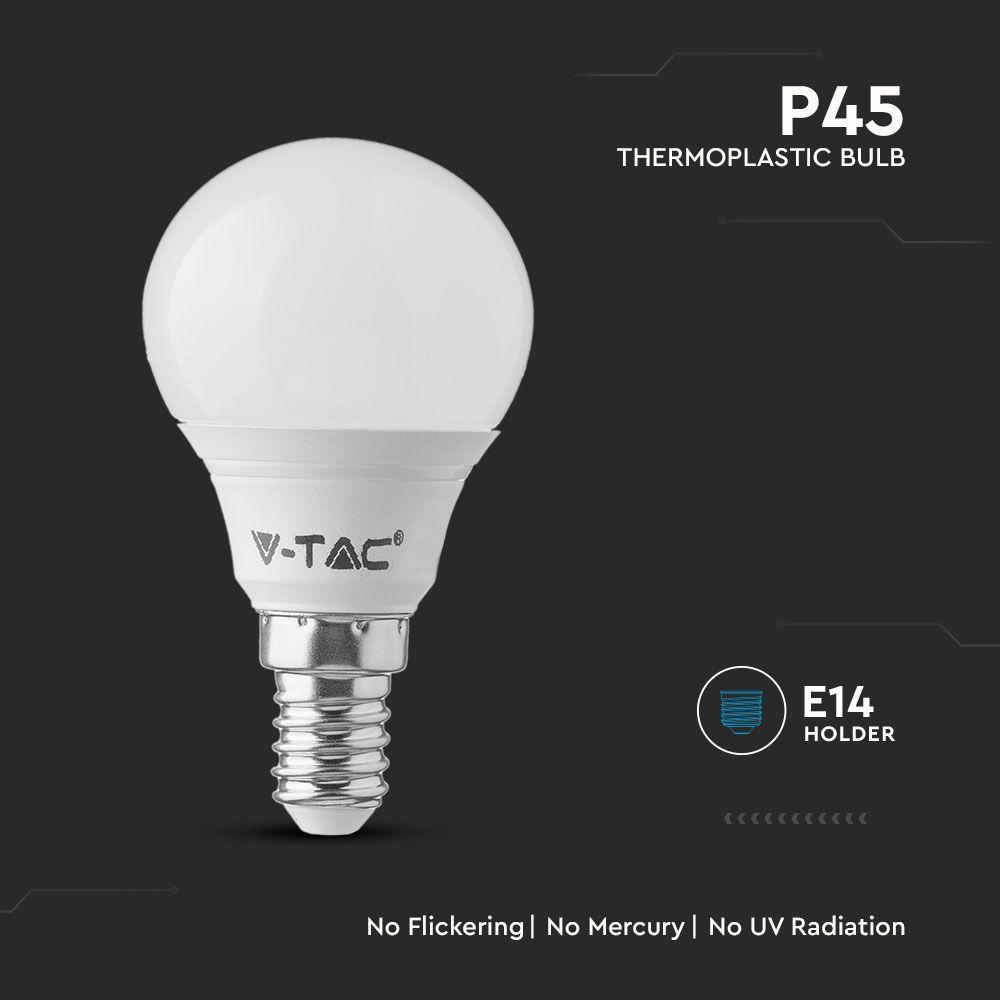 VT-2266 4.5W P45 LED PLASTIC BULB 3000K E14 6PCS/PACK