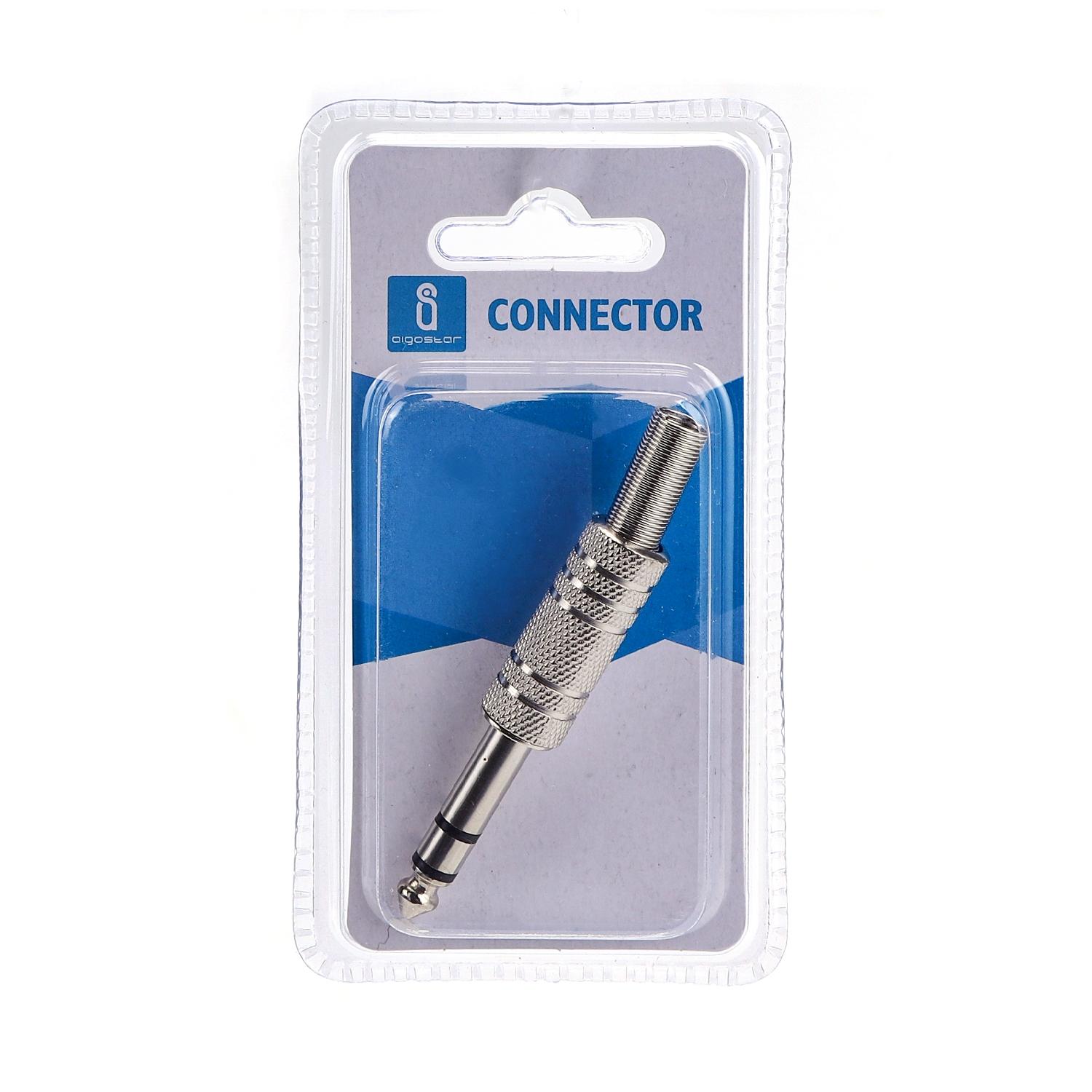 Audio/Video Connector 6.35 Male Silver