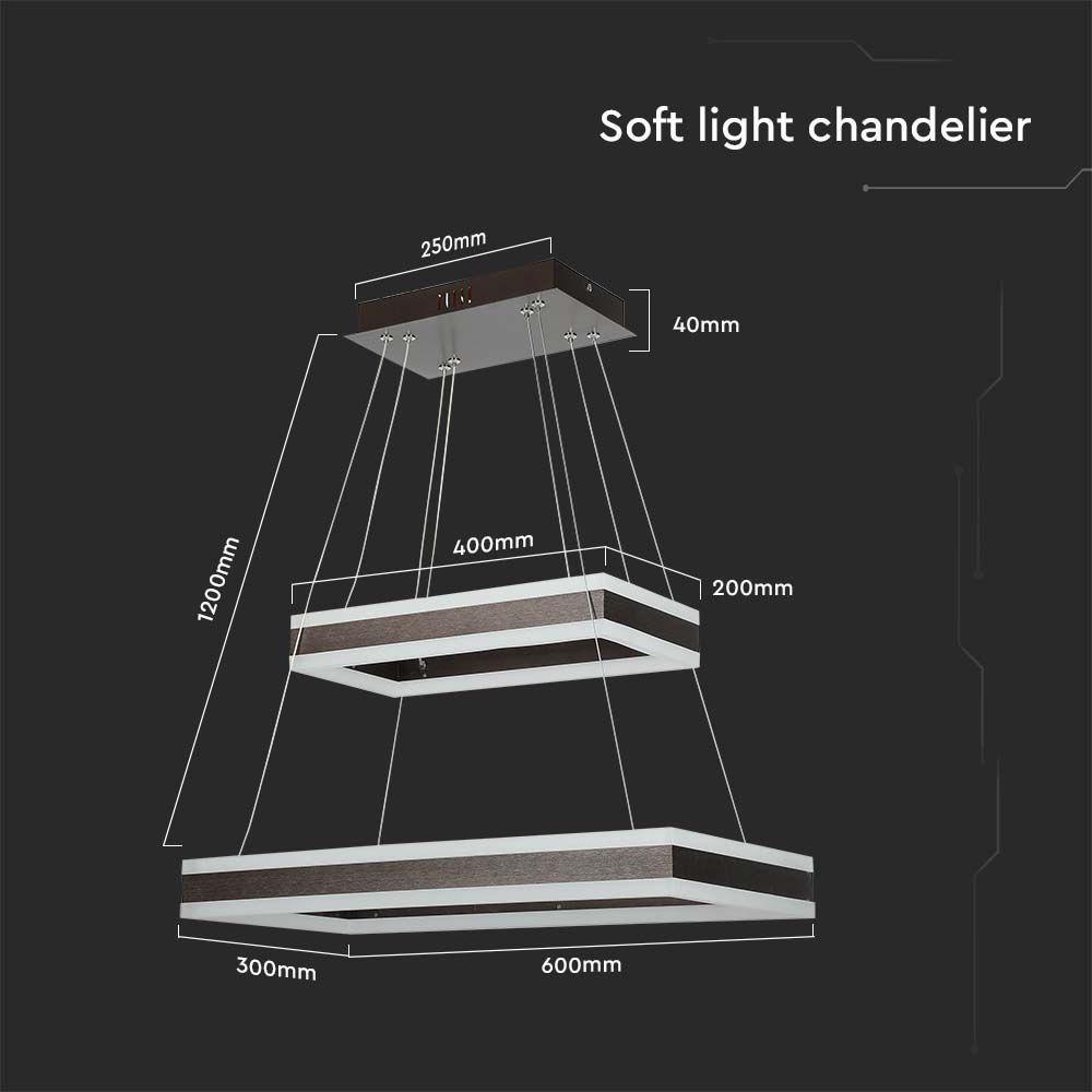 VT-101-2D 113W SOFT LIGHT CHANDELIER 3000K DIMMABLE COFFEE