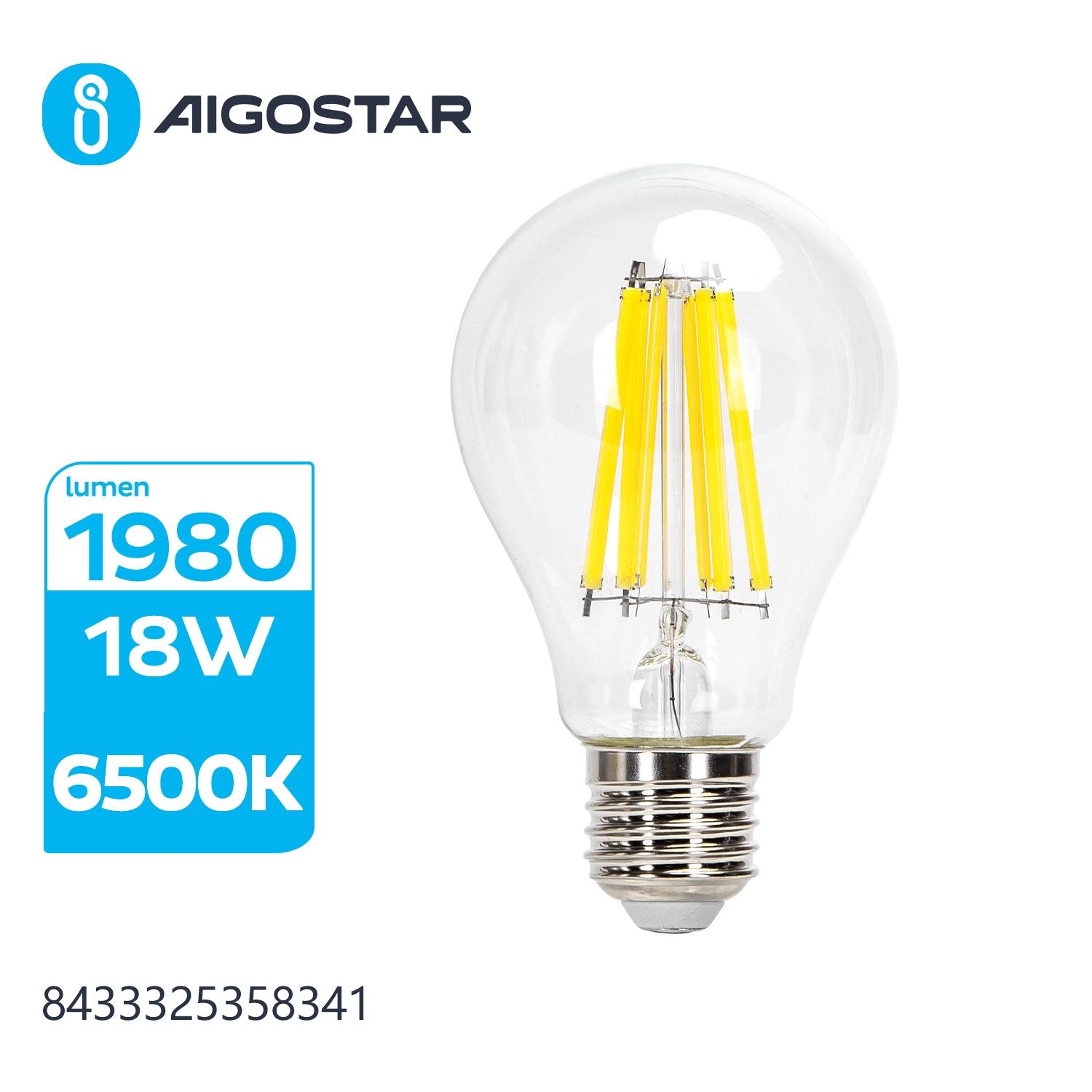 LED Filament Bulb (Clear) A65 E27 18W