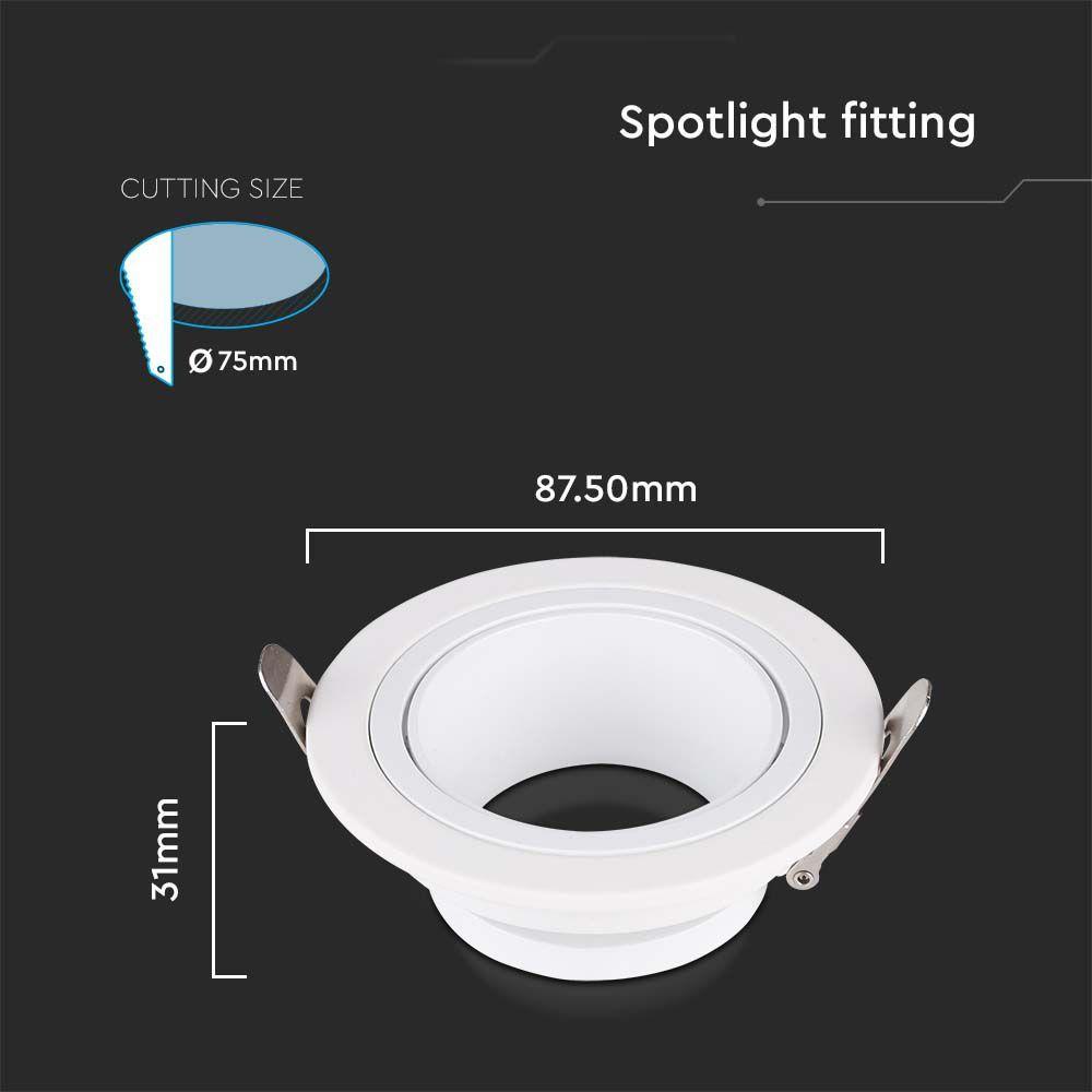 VT-438 SPOTLIGHT FITTINGS IRON+PC WHITE+WHITE