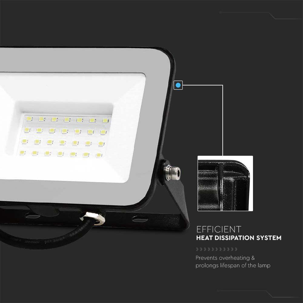 30W Naświetlacz LED SMD, Chip SAMSUNG, Barwa:4000K, Obudowa: Czarna, VTAC, SKU 10021