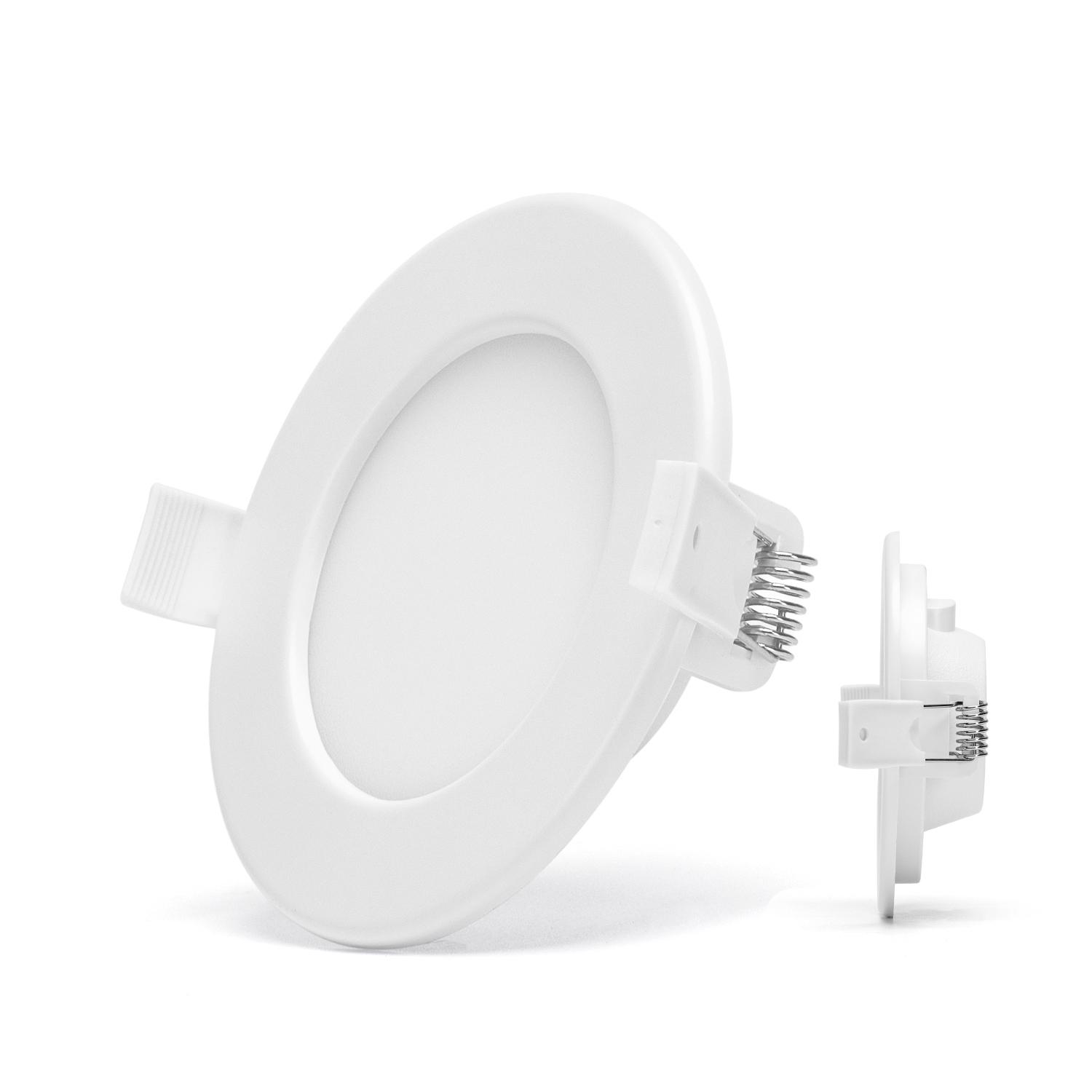 E6 LED Ultra-thin Flush-mounted Round Downlight 9W White Light