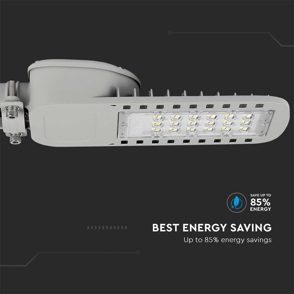 30W Lampa uliczna LED Slim, Chip SAMSUNG, Barwa:6500K, Wydajność: 135lm/w, VTAC, SKU 21957