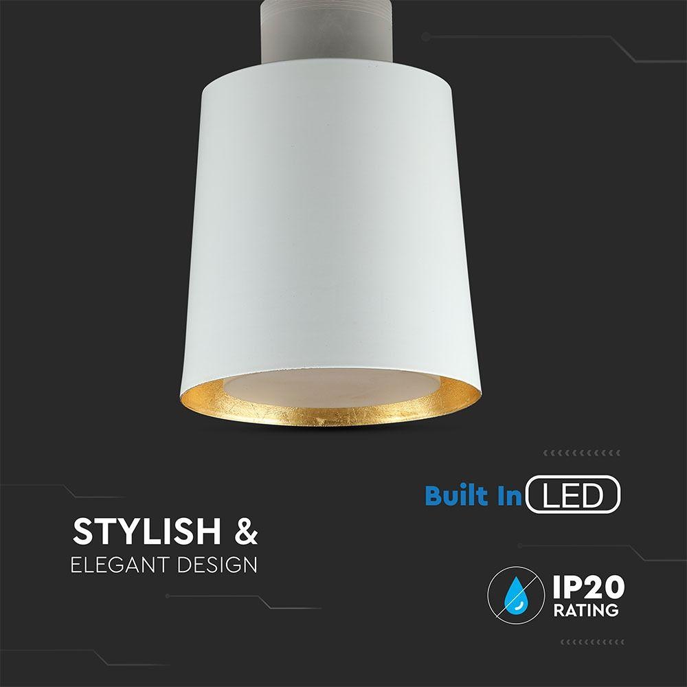 VT-7333 7W LED PENDANT LIGHT(ACRYLIC) -WHITE LAMPSHADE 3000K