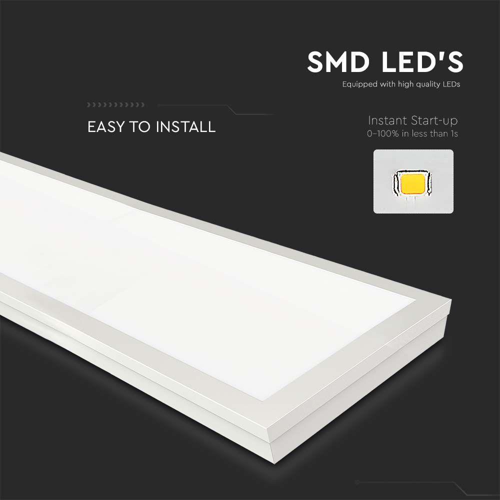 36W Panel LED 1200x300mm, 2w1, Barwa:6400K, Opakowanie: 6szt., VTAC, SKU 216626