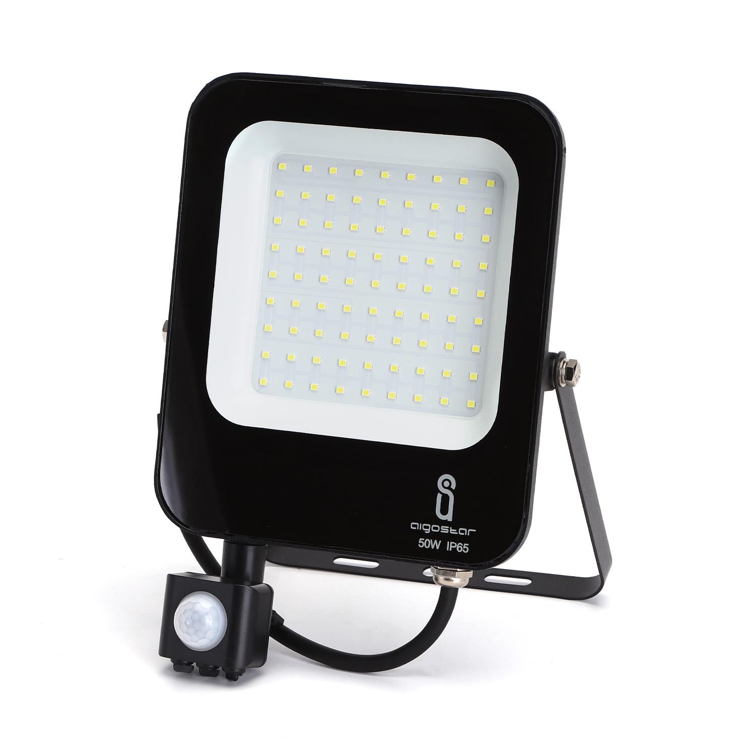 LED Floodlight with Sensor Black 50W