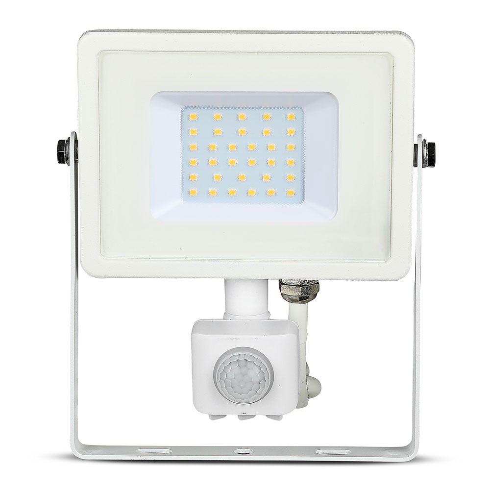 VT-30-S 30W SMD PIR SENSOR FLOODLIGHT SAMSUNG CHIP 3000K WHITE BODY