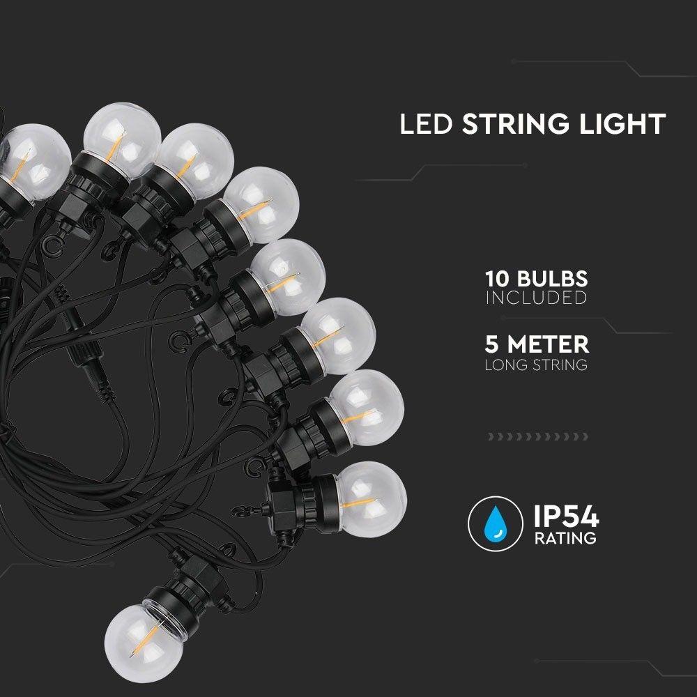 VT-71510 0.4W/BULB STRING LIGHT(5M) WITH 10 BULBS 3000K