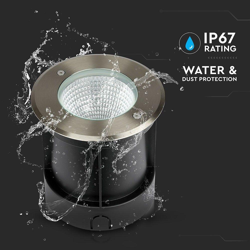 10W Oprawa do gruntowa LED COB, Barwa:4000K, VTAC, SKU 8622