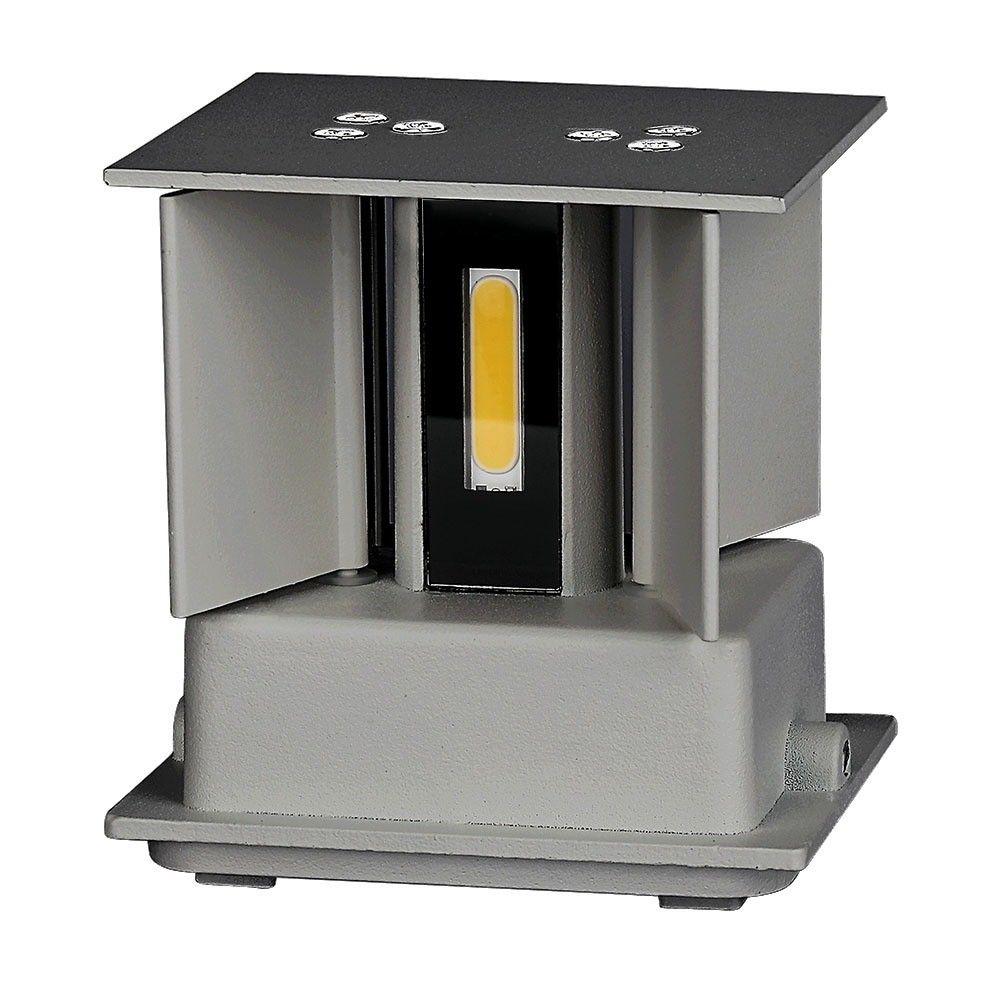 VT-759-12 12W LED UP-DOWN WALL LIGHT WITH BRIDGELUX CHIP 4000k GREY SQUARE