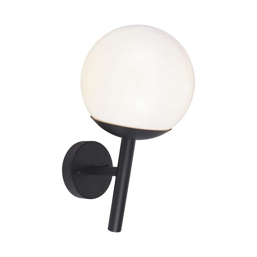 VT-1224 WALL LAMP(1*E27)-MATT BLACK-OPAL PLASTIC BALL