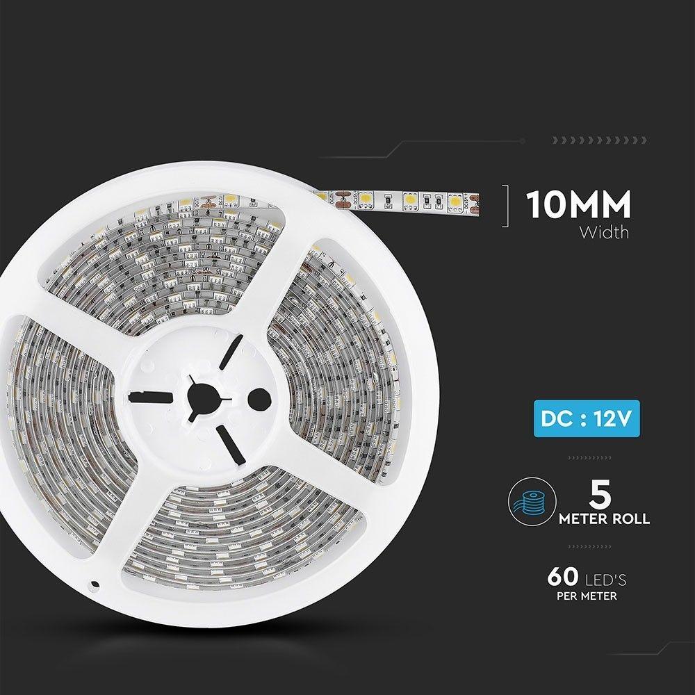 10.8W Taśma LED, Barwa:4500K, IP65 , Rolka:5m, VTAC, SKU 2150