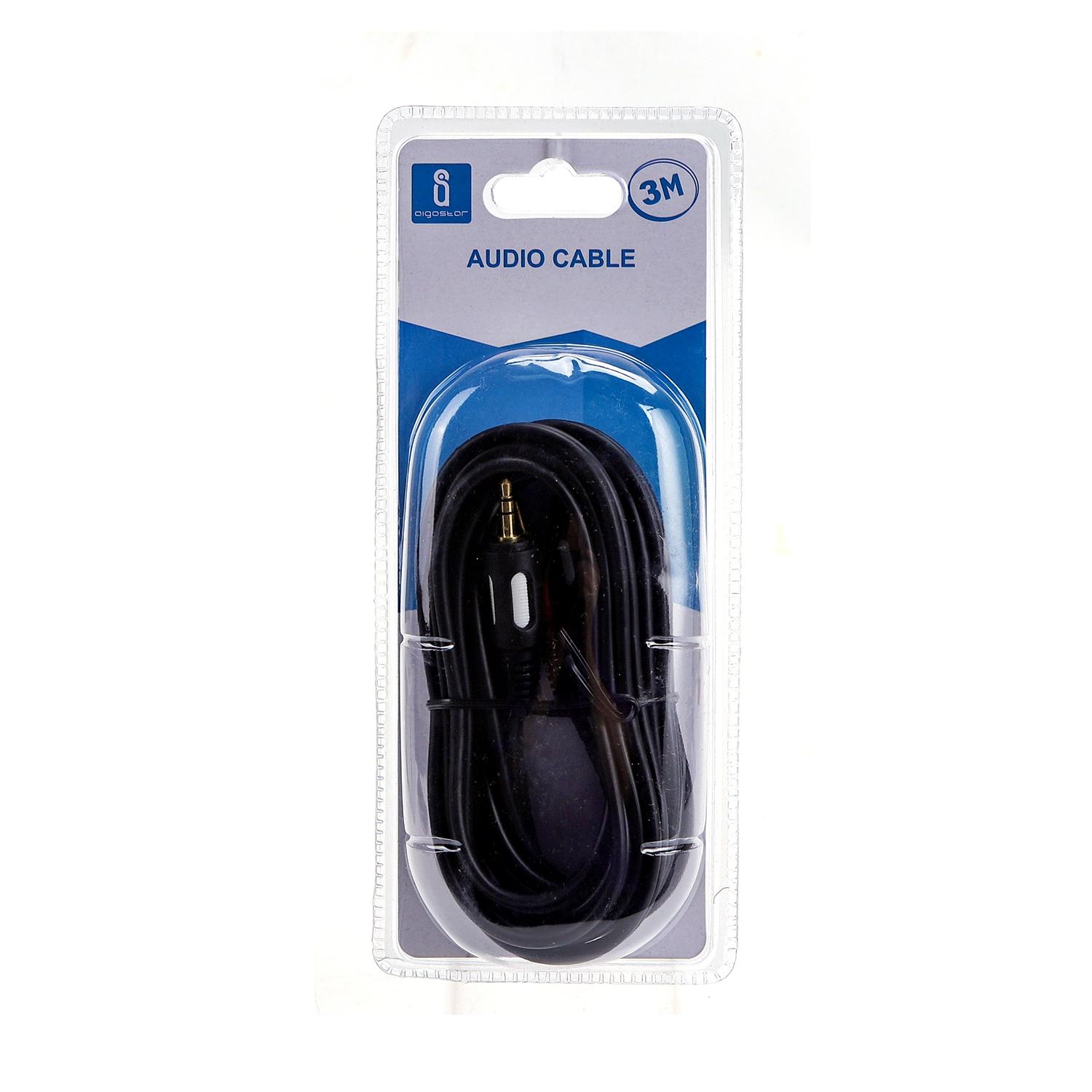 Audio Cable 3.5 Male to 2RCA 3m Black