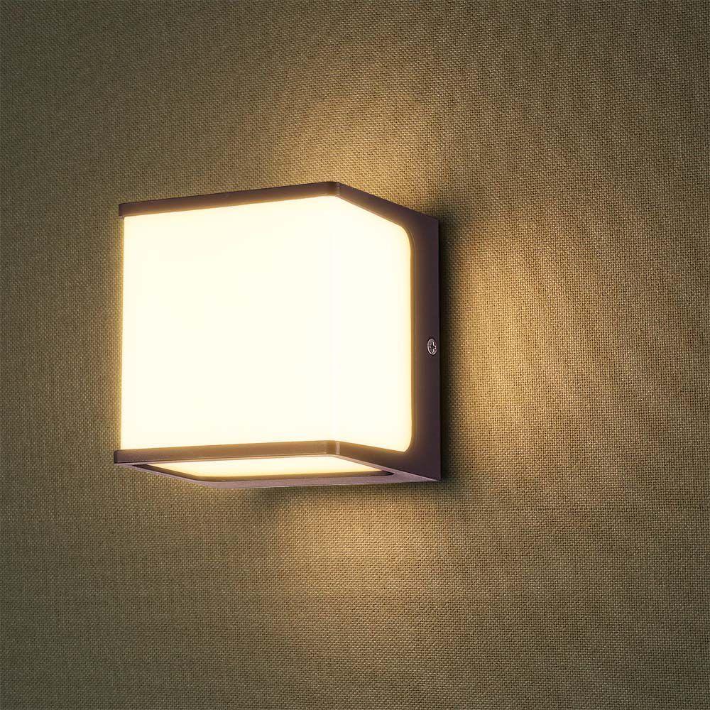 VT-708 8W LED WALL LIGHT 3000K BROWN BODY IP65