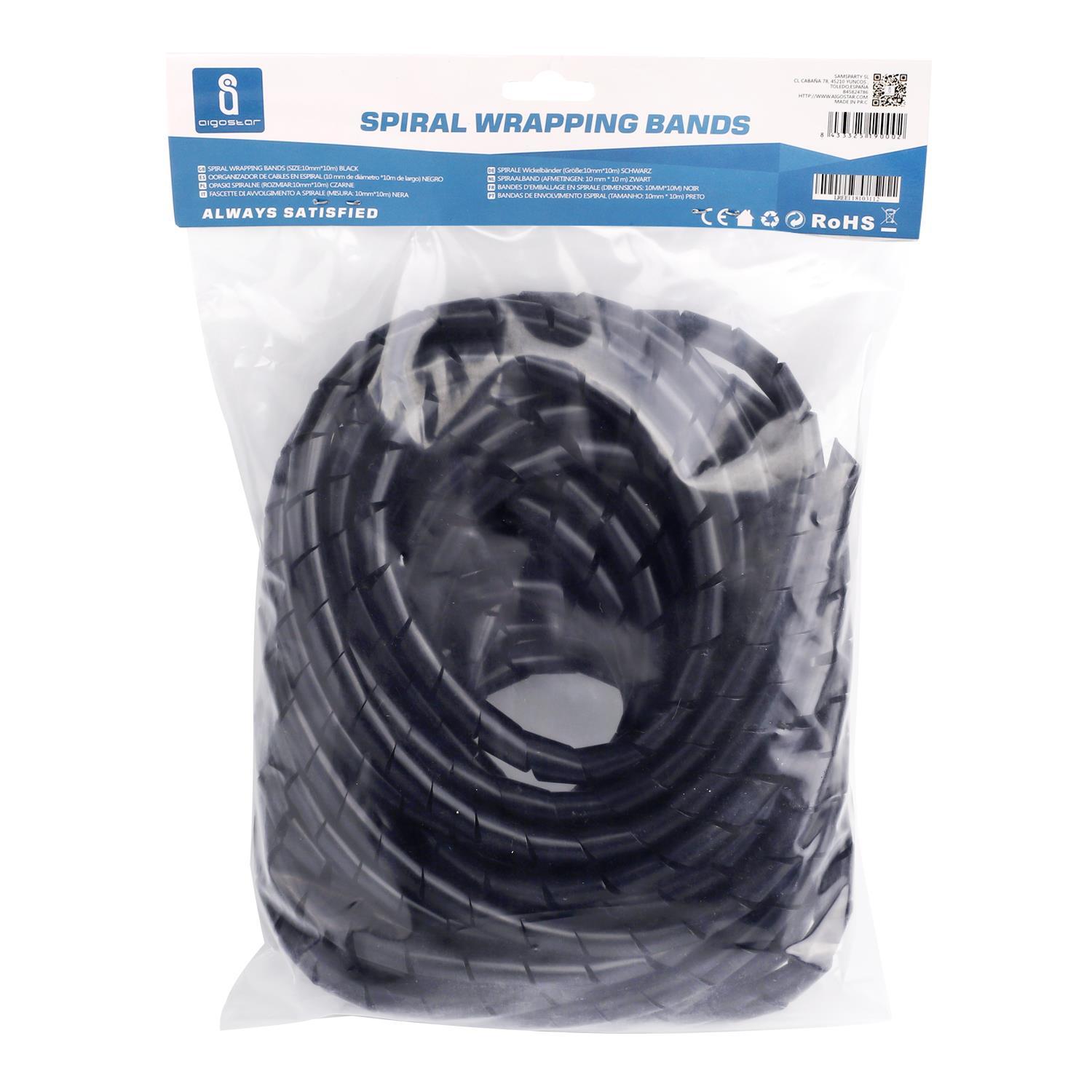 Spiral Wrapping Bands 10mm*10m Black