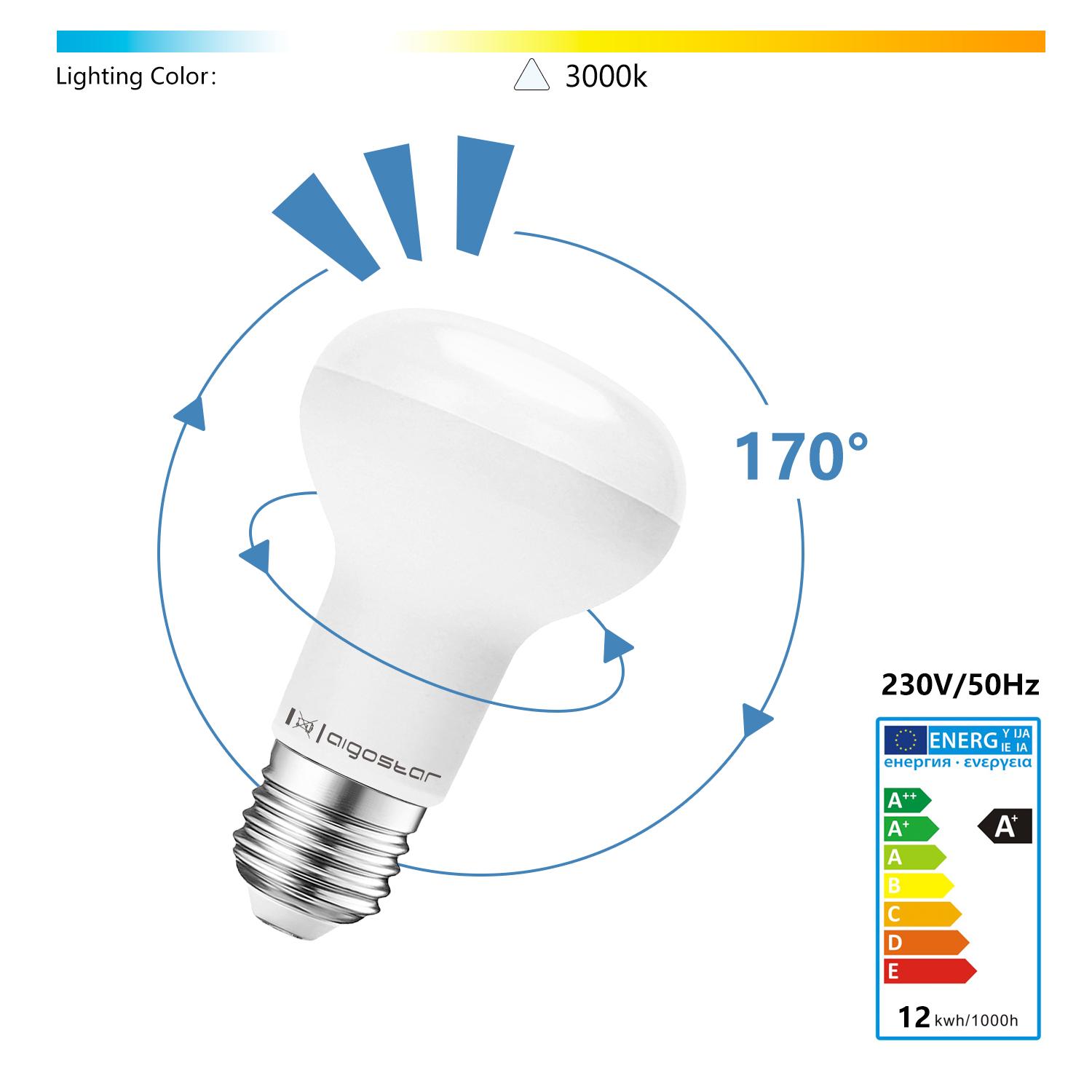 LED E27 12W R80