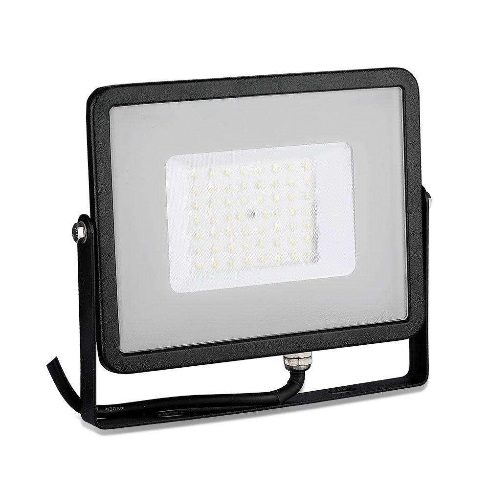 50W Naświetlacz LED SMD, Chip SAMSUNG, Przewód: 3m, Barwa:6400K, Obudowa: Czarna, VTAC, SKU 951