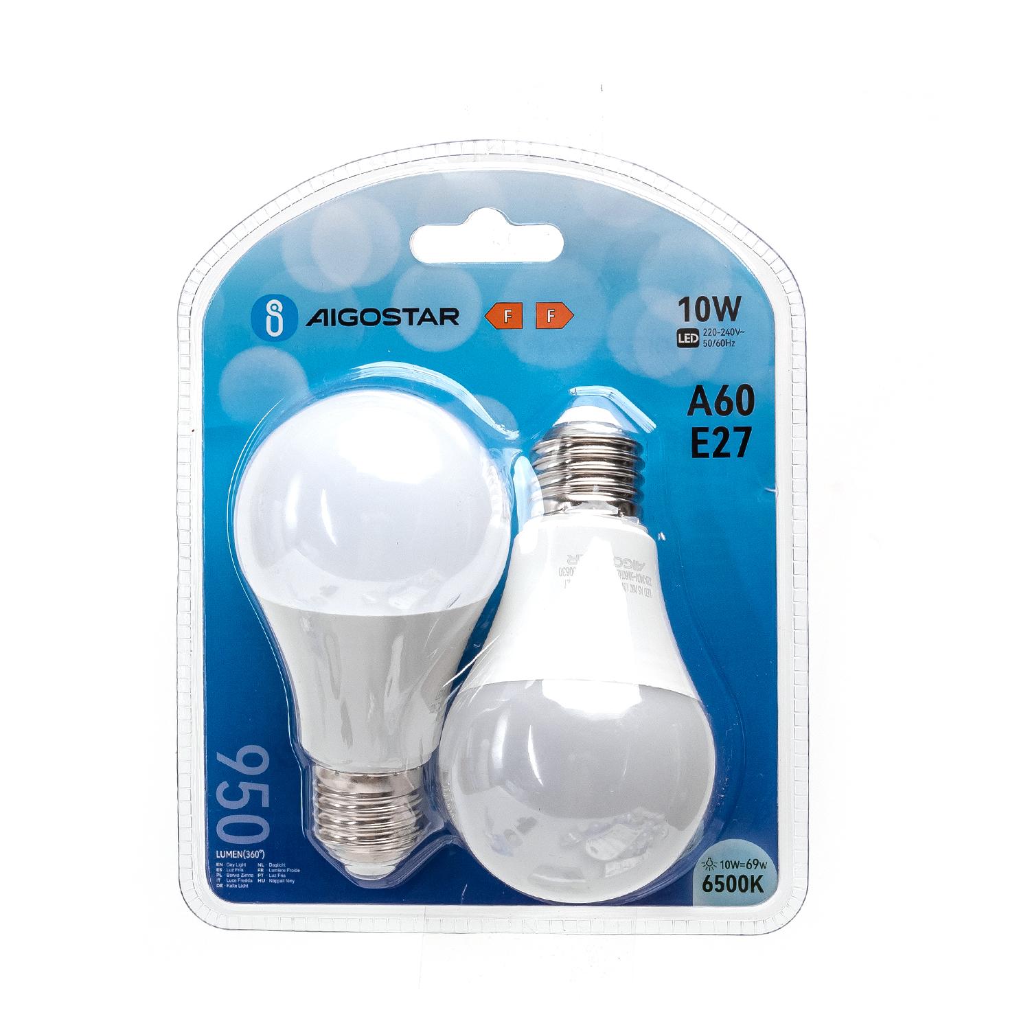 LED E27 10W A60 2pcs ( general bulb )