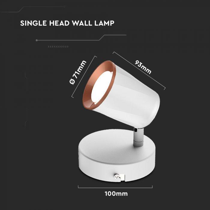 VT-806 6W LED WALL LIGHT(1 HEAD) 4000K WHITE