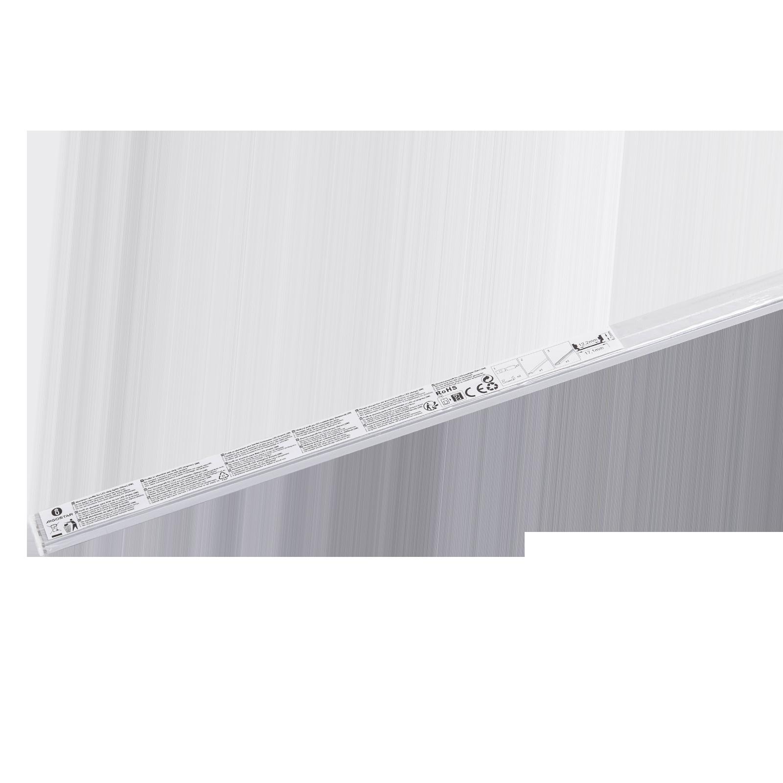 Surface-mounted LED strip channel, 2m, silver