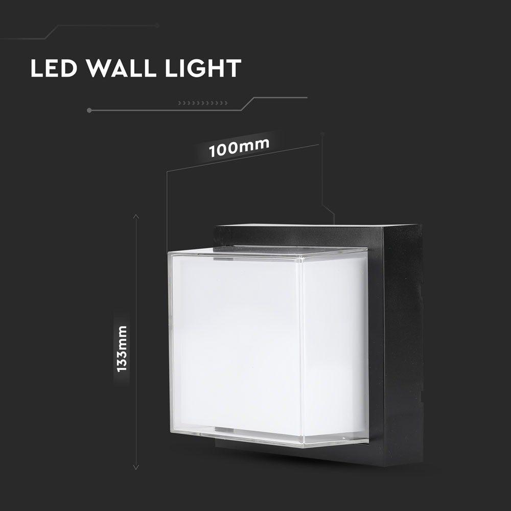 VT-831 6W LED WALL LIGHT 3000K BLACK-SQUARE