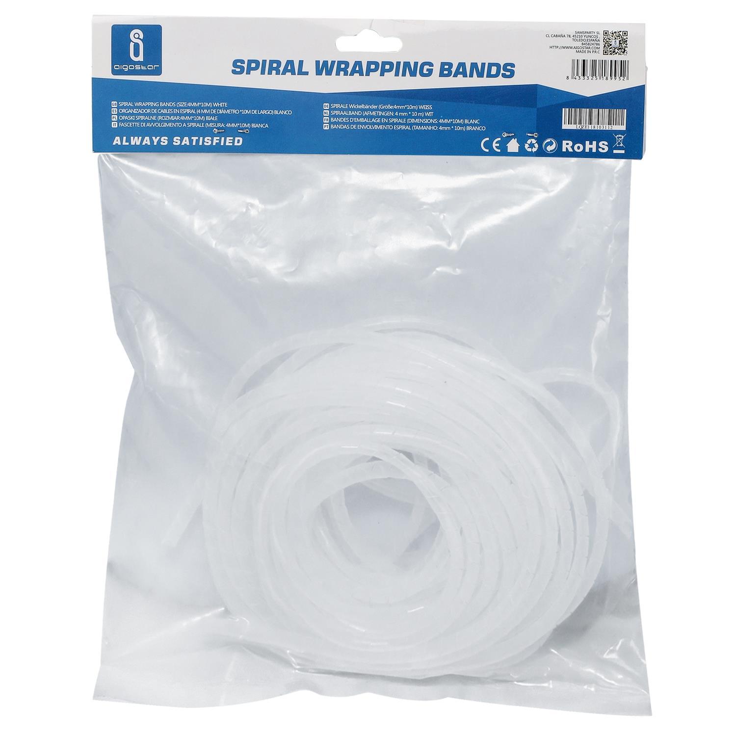 Spiral Wrapping Bands 4mm*10m White