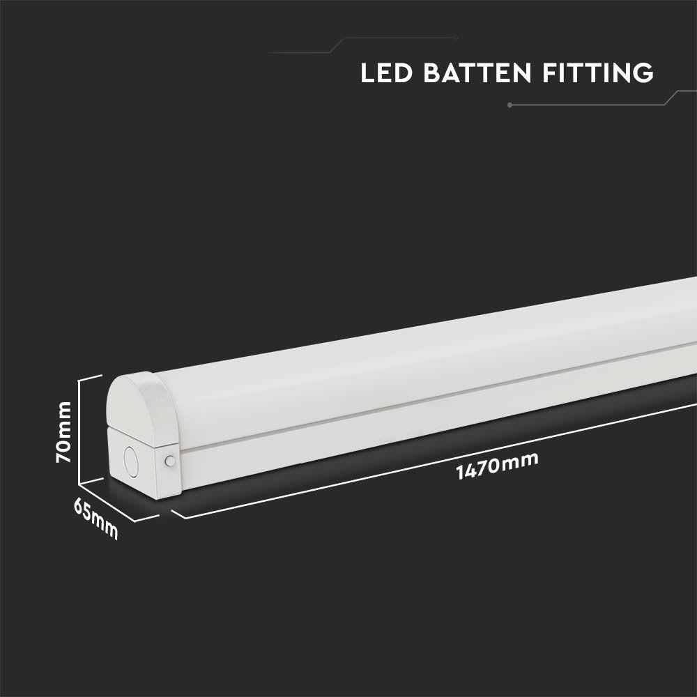 VT-4005SE 30W/40W/50W LED BATTEN FITTING SENSOR+EMERGENCY 5FT SAMSUNG CHIP CCT 3IN1 135LM/W