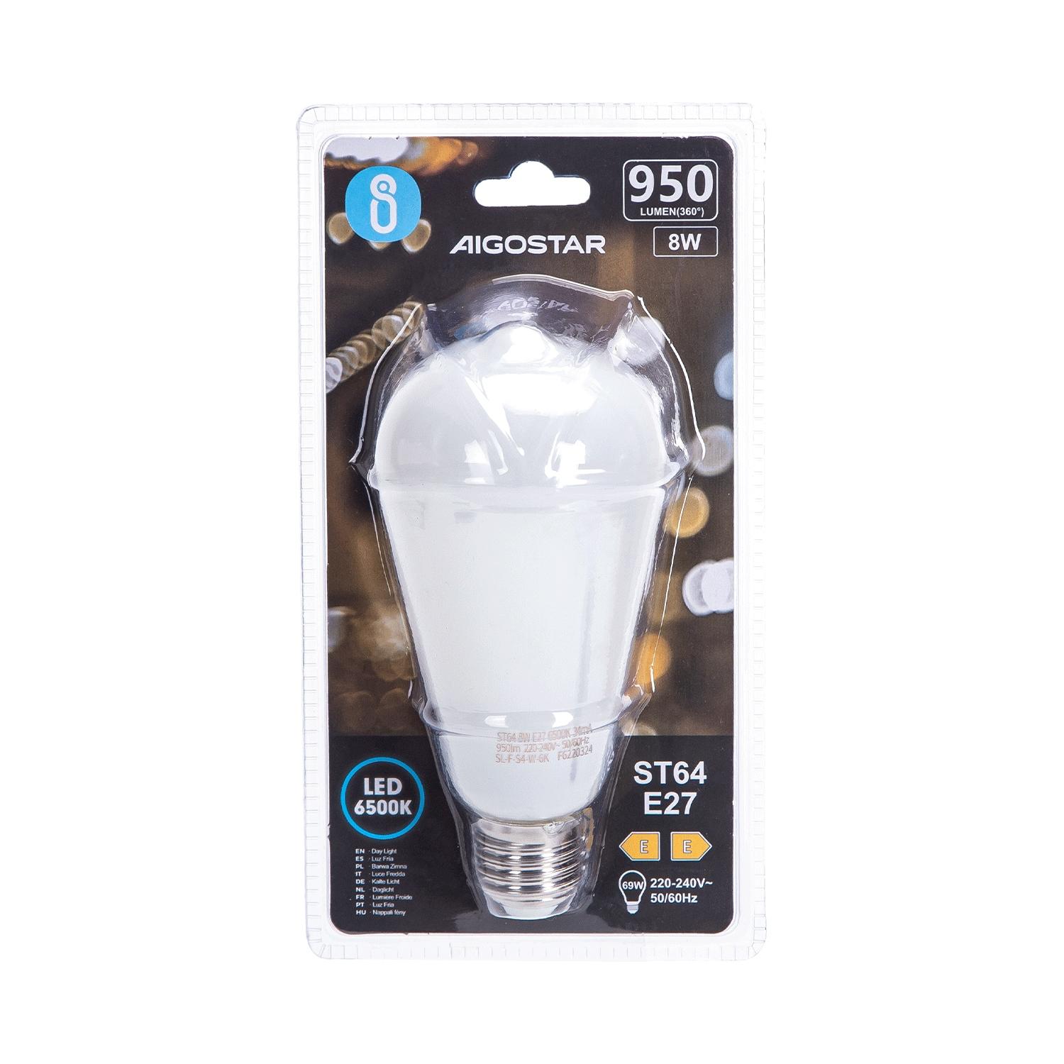 LED Filament Bulb (Milky White) ST64 E27 8W