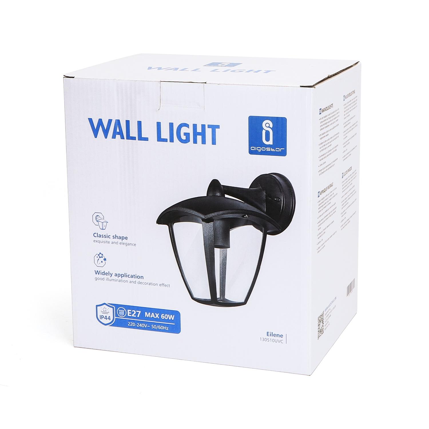 Vintage Wall Light Black (Without Light Source) E27