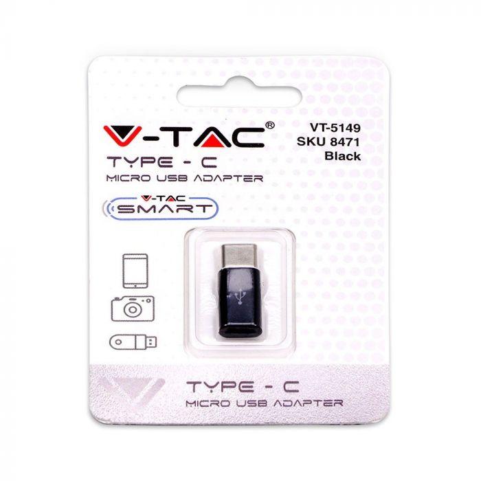 VT-5149 MICRO USB TO TYPE-C ADAPTOR-BLACK