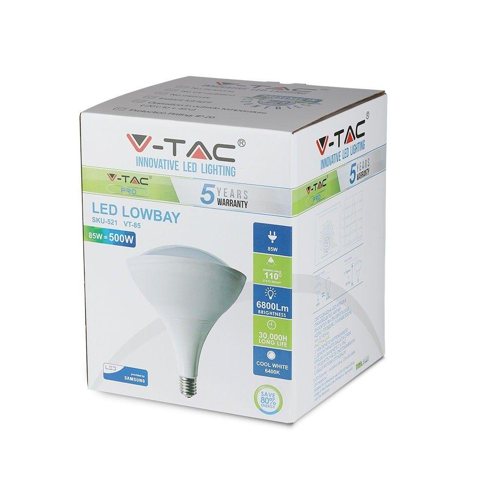 VT-85 85W LED LOWBAY BULB SAMSUNG CHIP 6400K E40