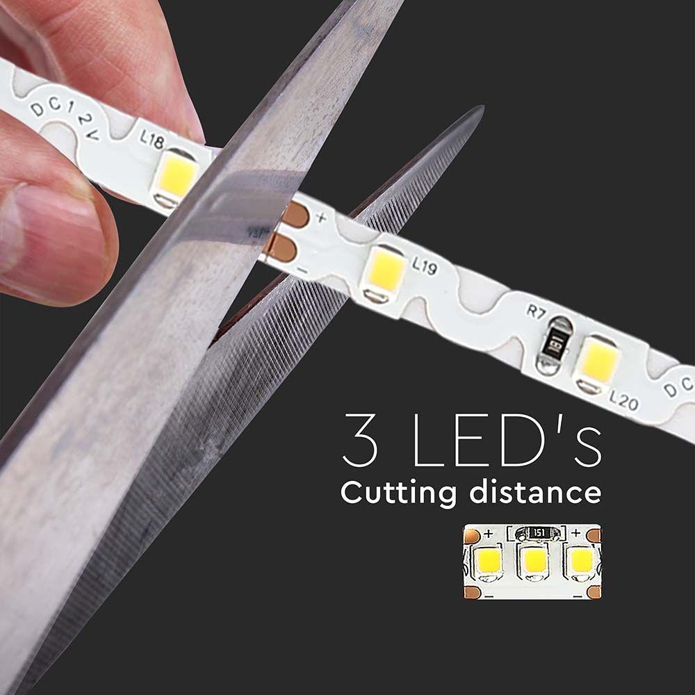 VT-2835 60 5W/M LED STRIP LIGHT S SHAPE 6400K 12V IP20 (5M/ROLL)(PRICE PER M)