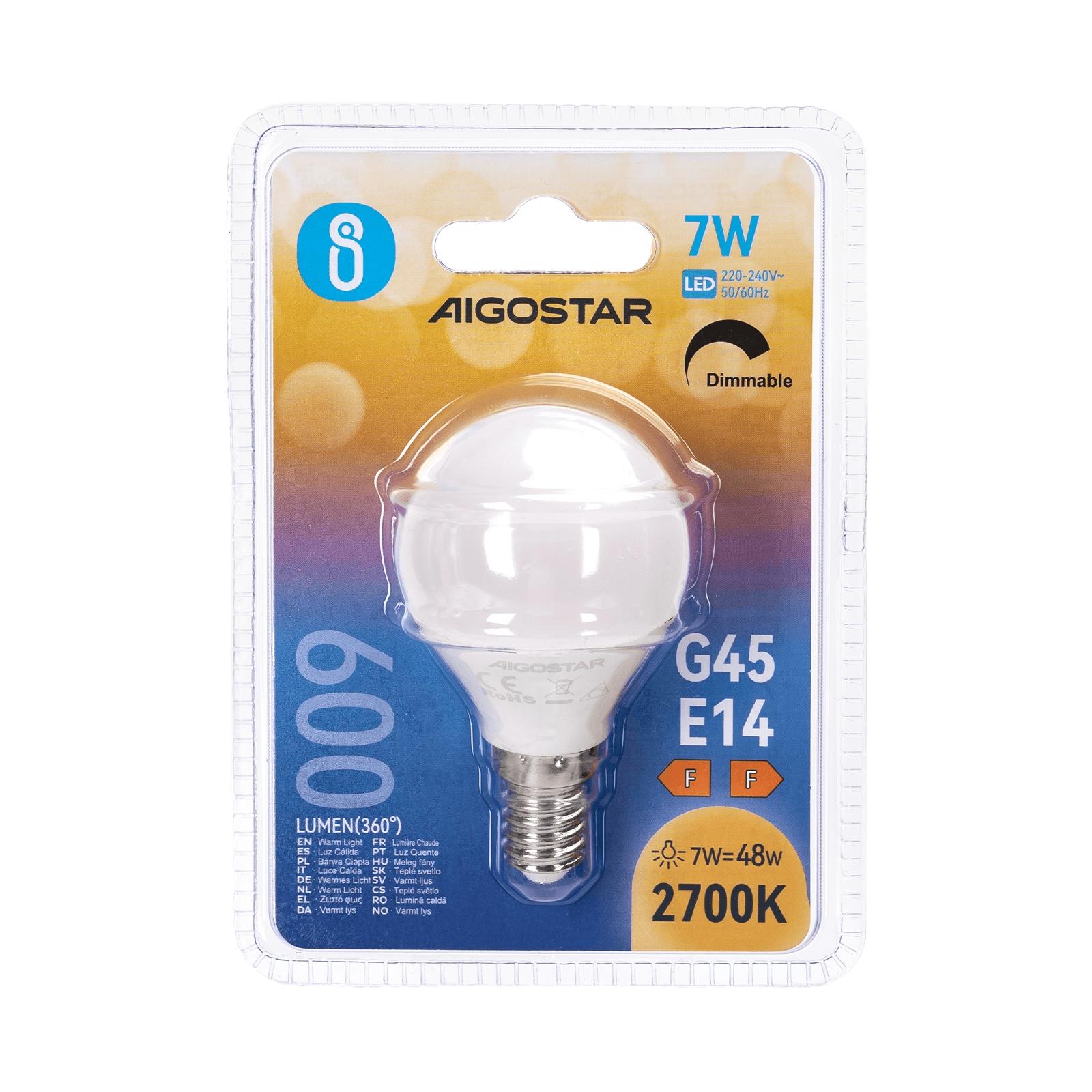 LED dimmable bulb G45 E14 7W 2700K