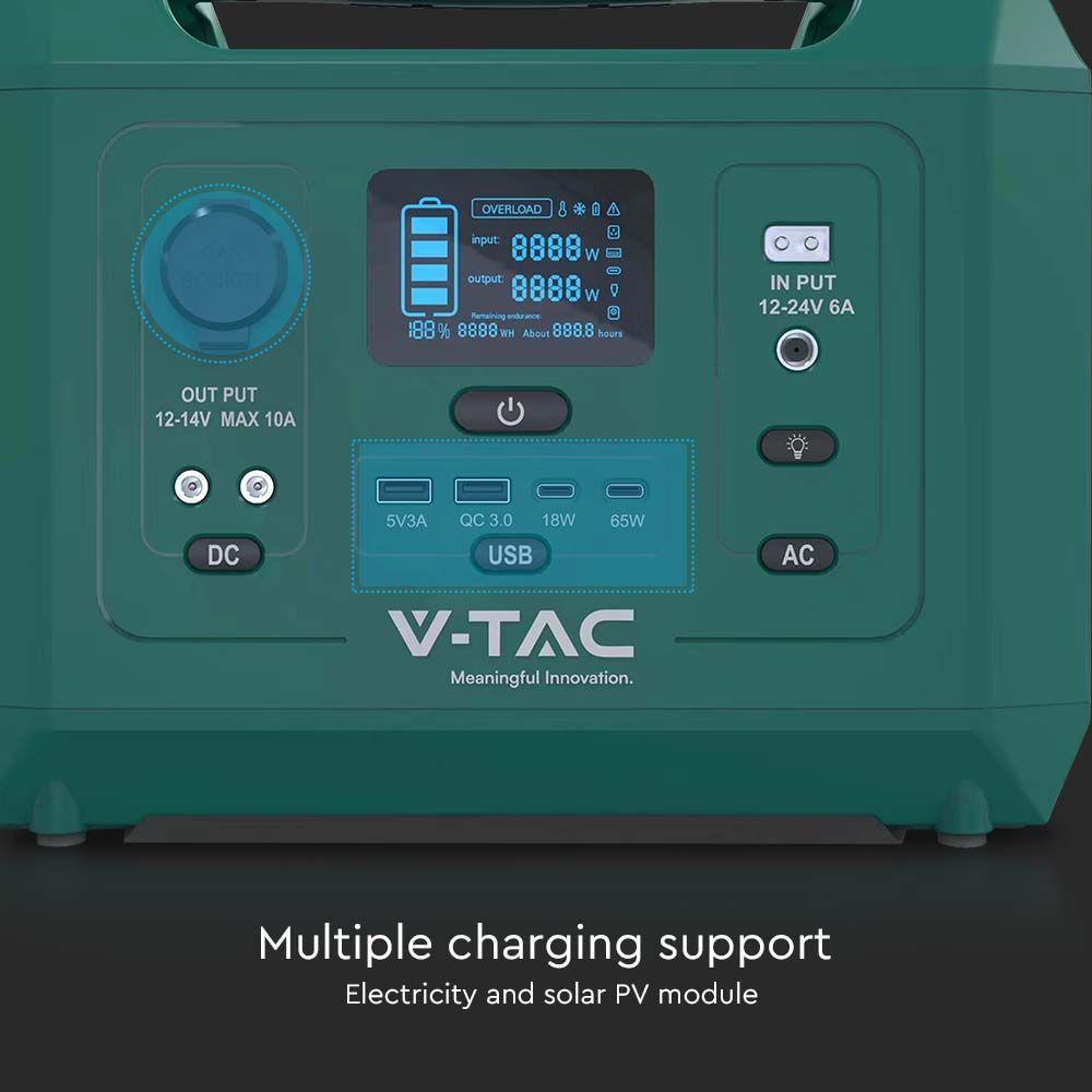 PRZENOŚNY BANK ENERGII VT-303N O MOCY 300W; 20Ah/14.8V; GNIAZDO SCHUCO, VTAC, SKU 11625