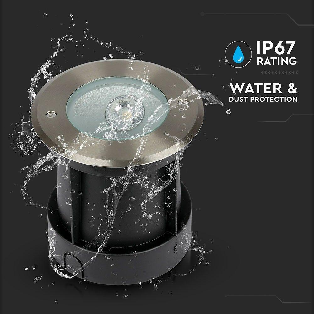 VT-7679 8W LED COB UNDERGROUND LIGHT (OBLIQUE ANGLE 20'D) 4000K, IP67