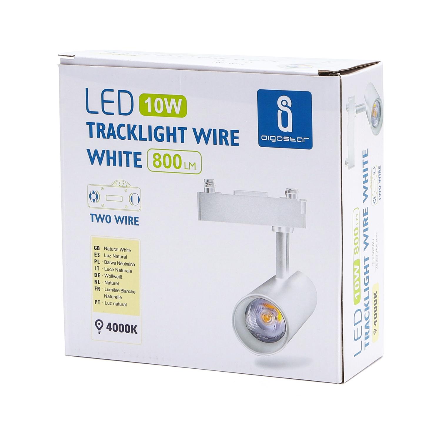 2 wires track light 10W Natural White