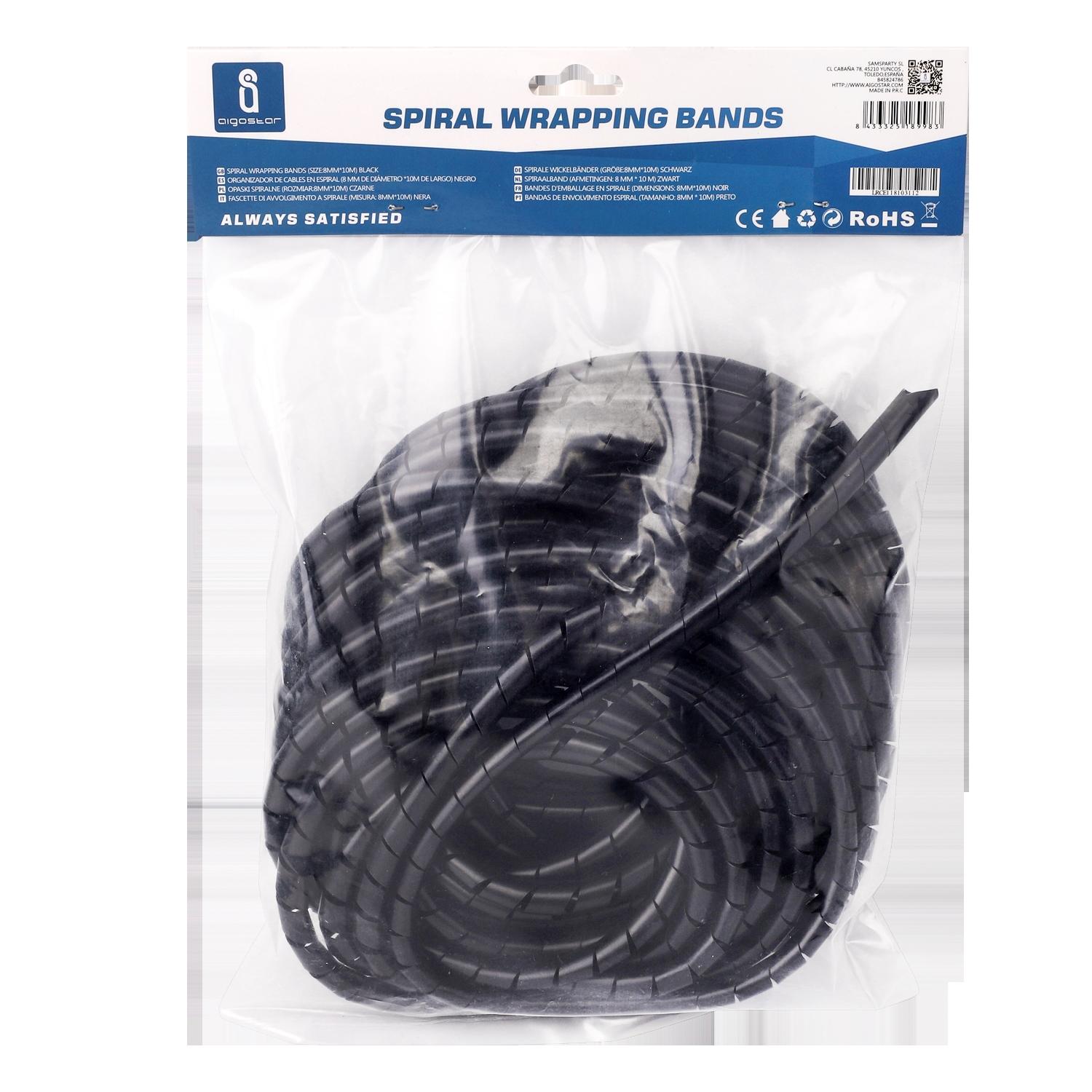 Spiral Wrapping Bands 8mm*10m Black