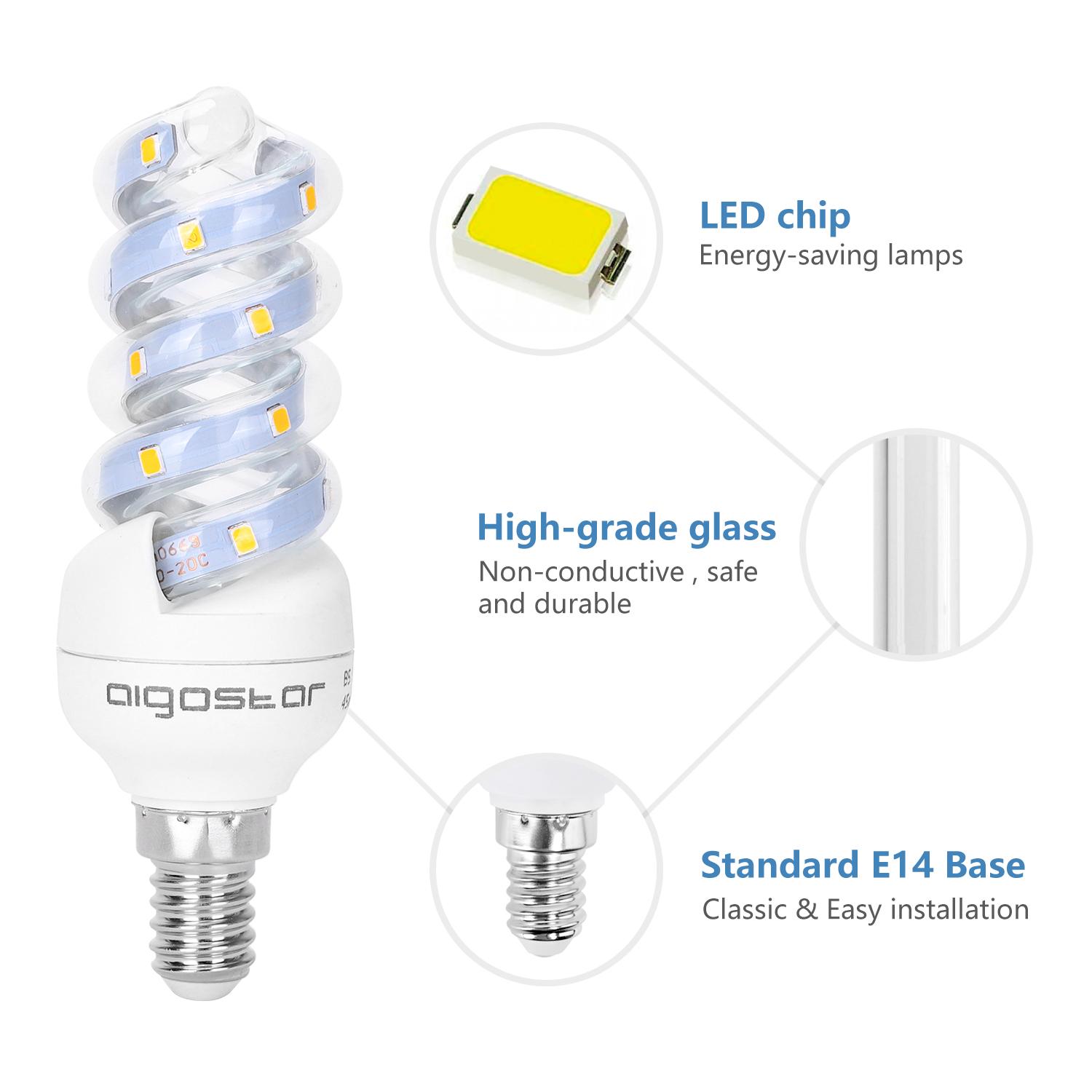 LED E14 7W Spiral tube