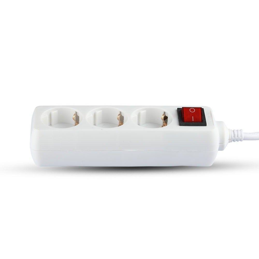 VT-1113-5 3WAYS SOCKET WITH SWITCH(3G1.5MM2 X 5M)-WHITE