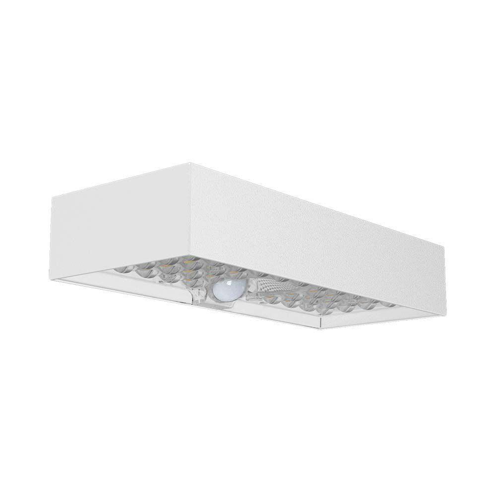 6W Lampa ścienna LED solarna 900LM, Bateria litowa 3.7v 3000mA, Barwa: 4000K, Kolor: Biały   , VTAC, SKU 10308