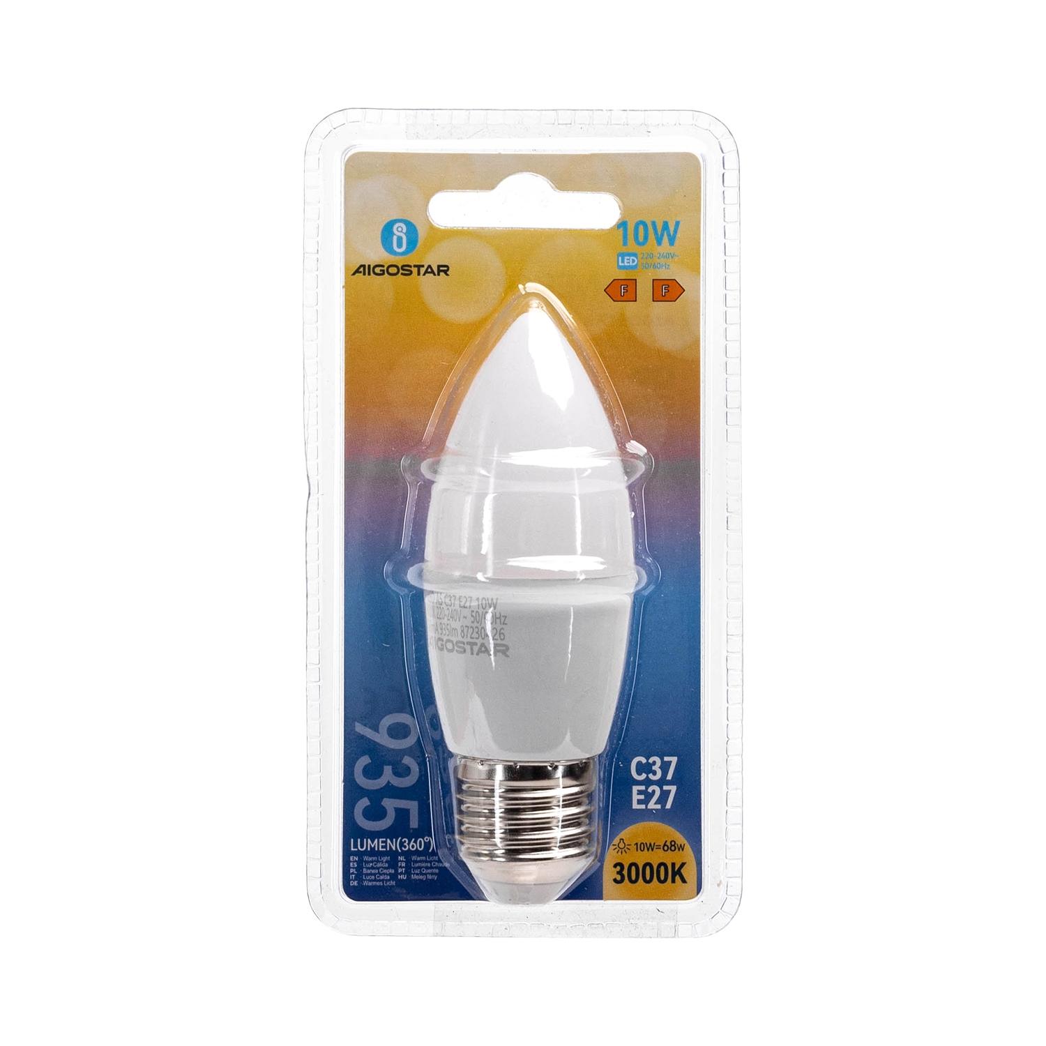 LED E27 10W C37