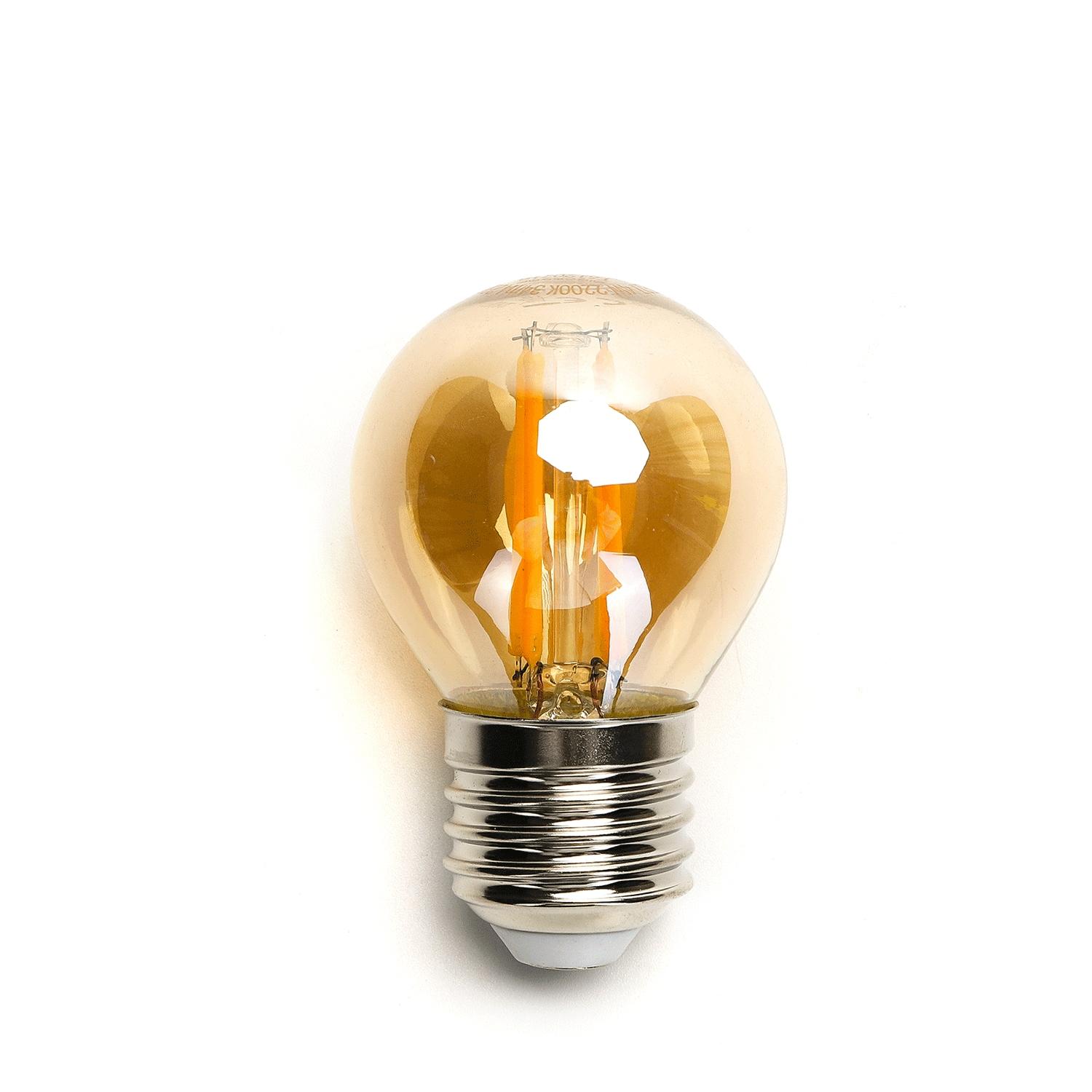 LED Filament Bulb (Amber) G45 E27 8W