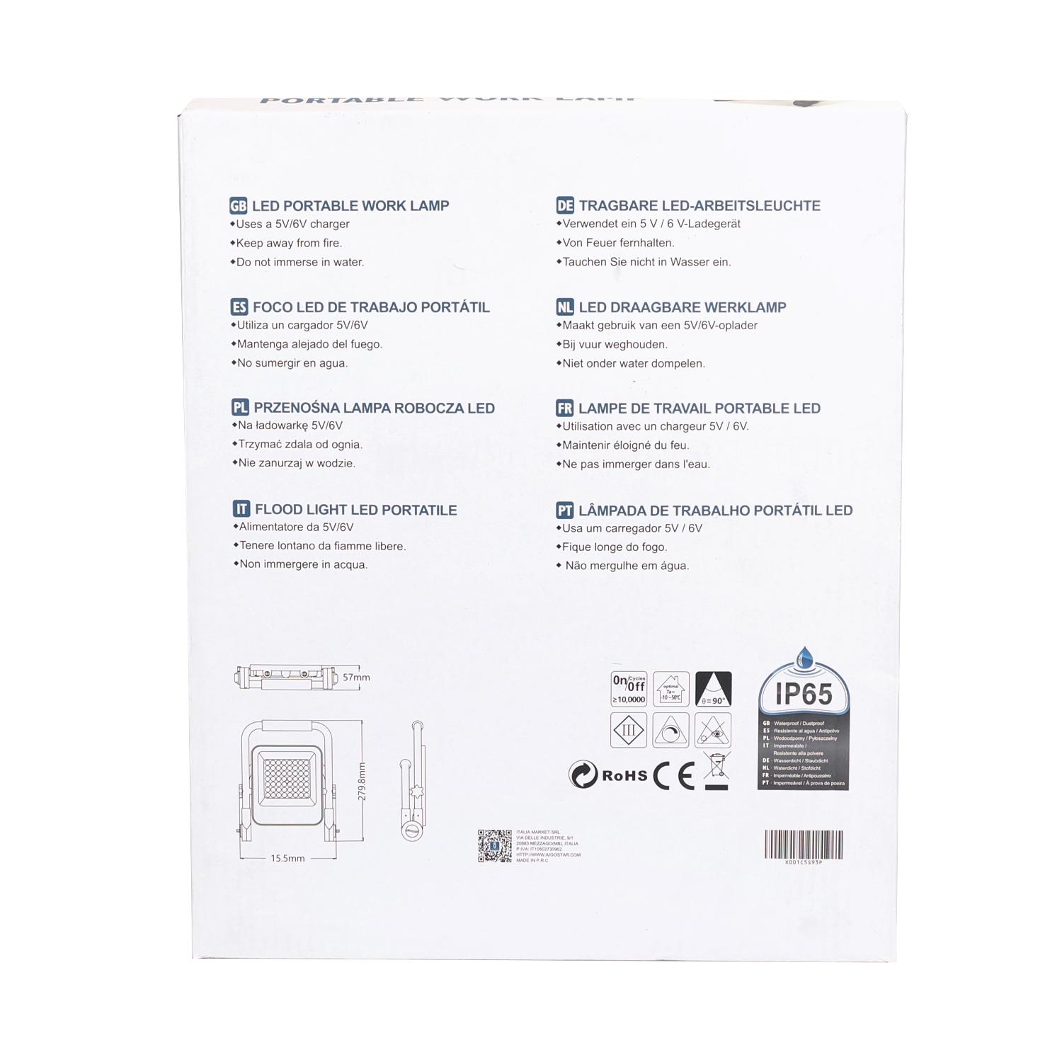 LED Rechargeable Floodlight 30W