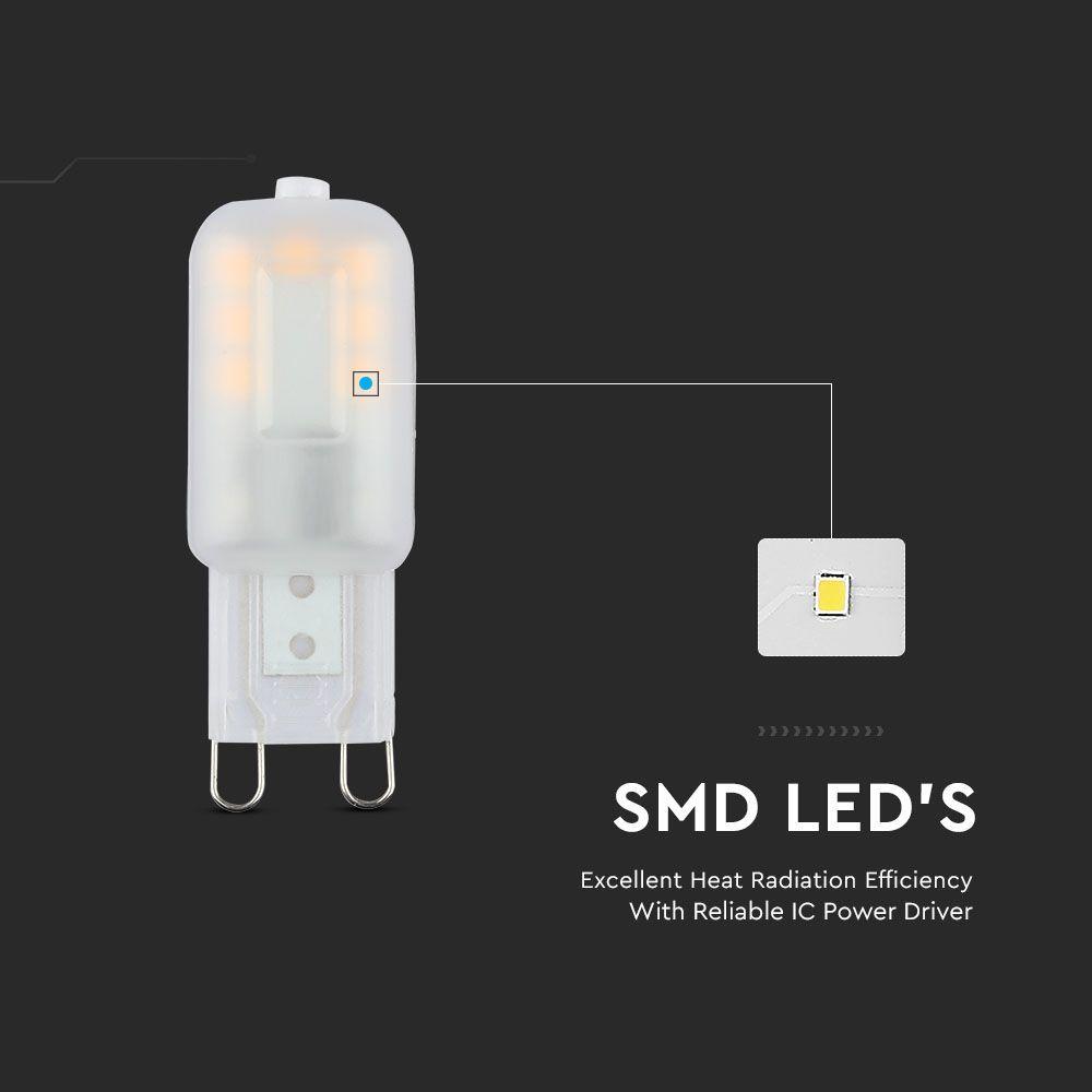 2.2W G9 Żarówka LED, Chip SAMSUNG, Barwa:4000K, Trzonek:G9, VTAC, SKU 21244