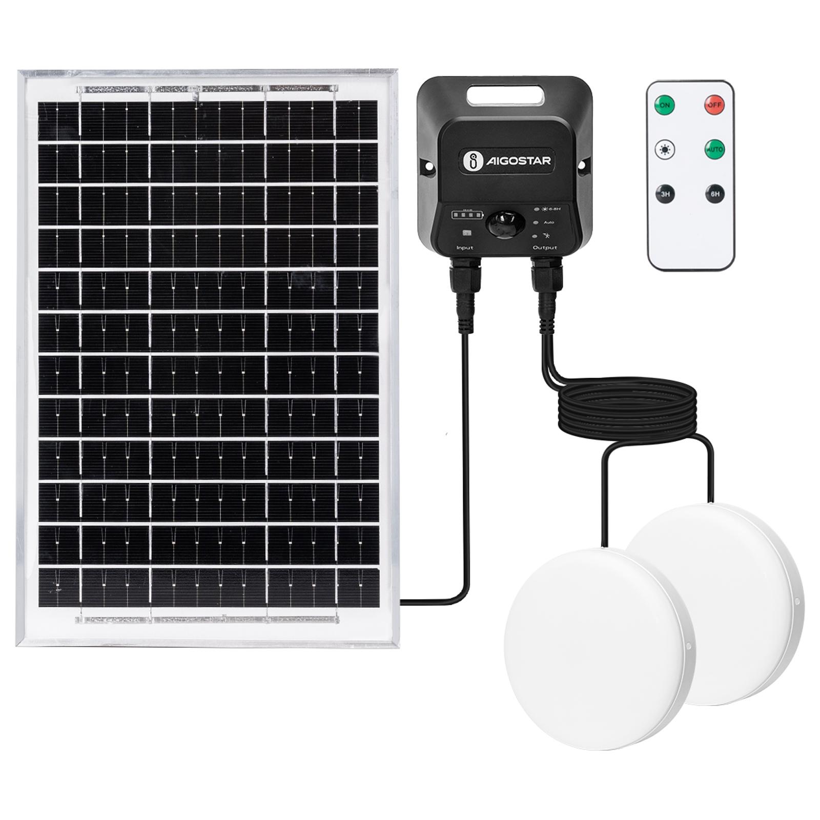 SOLAR LIGHT/SPLIT/with Batterie/CEILING LIGHT/5M+3M LINE/50W*2/6500K/PIR